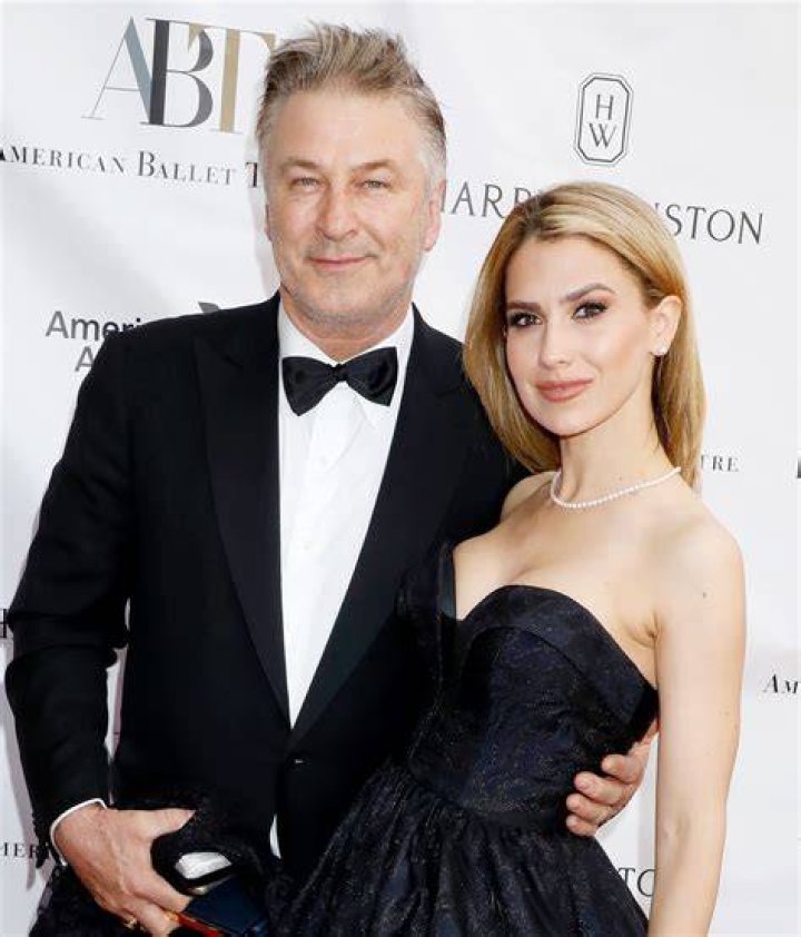 Alec Baldwin and Hilaria Baldwin at the Women's Singles first round match between Maria Sharapova and Serena Williams during day one of the 2019 US Open