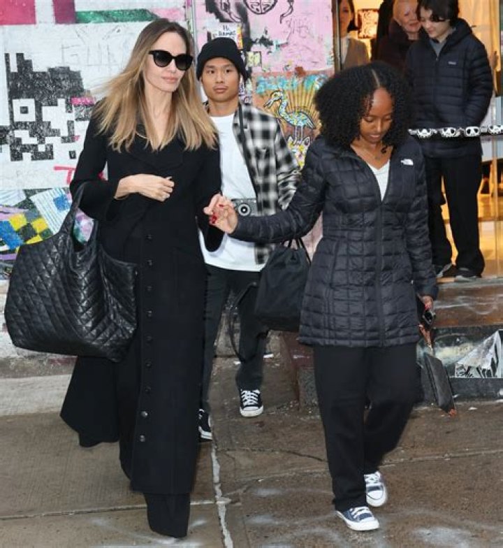 bitchy | Angelina Jolie leaves Jean-Michel Basquiat’s former studio with her kids in NYC