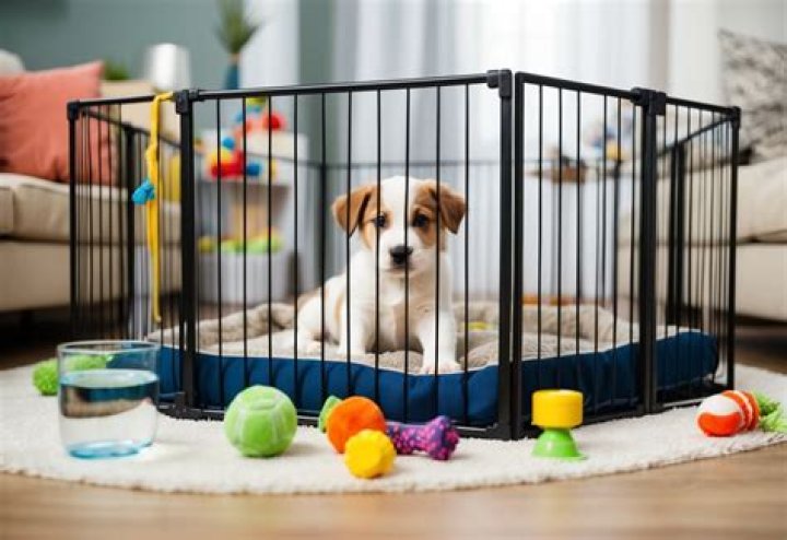 Can I leave my puppy in a playpen while at work?