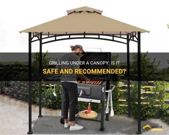 Can you grill under a canopy?