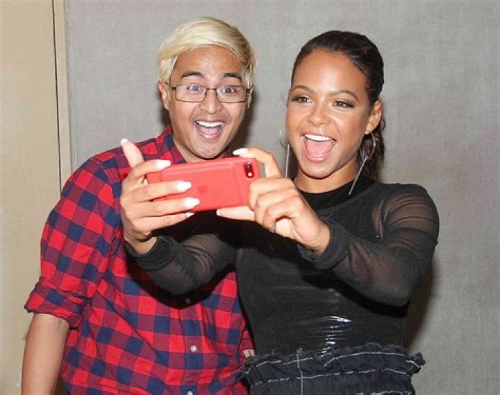Christina Milian selfie taken from the side
