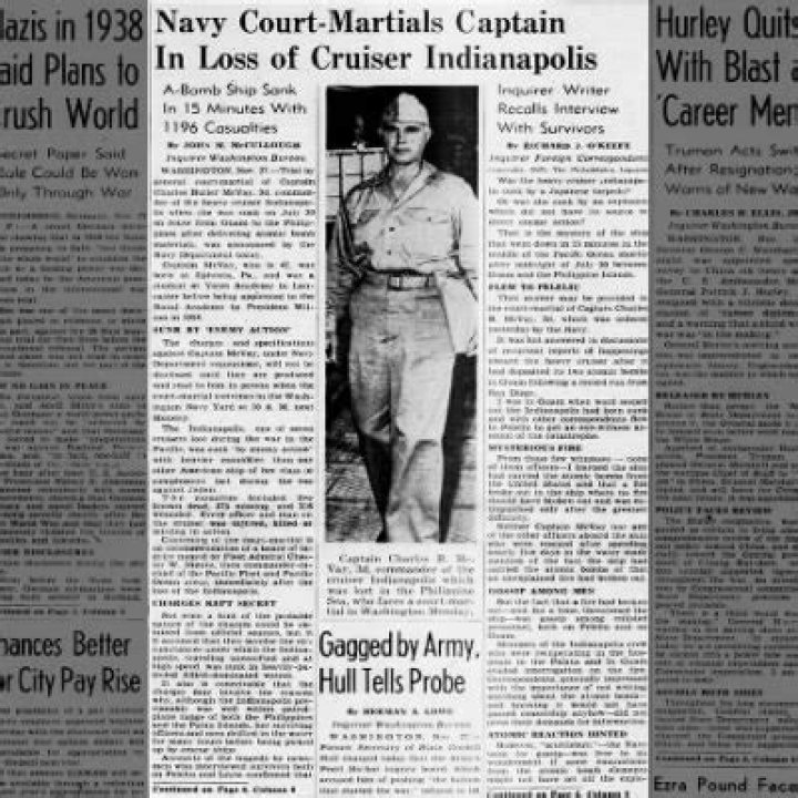 Did the captain of the USS Indianapolis get court martialed?