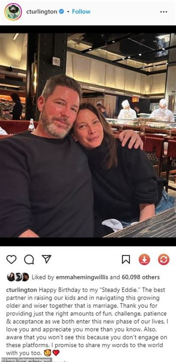 Ed Burns says he kissed Christy Turlington within 5 minutes of meeting her