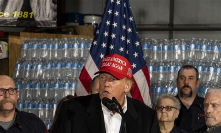 
“He’s serving 13-year old stagnant well water”: Trump water distribution trolled online as former President visits East Palestine 