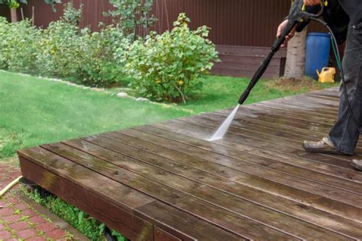 How do you clean between deck boards?
