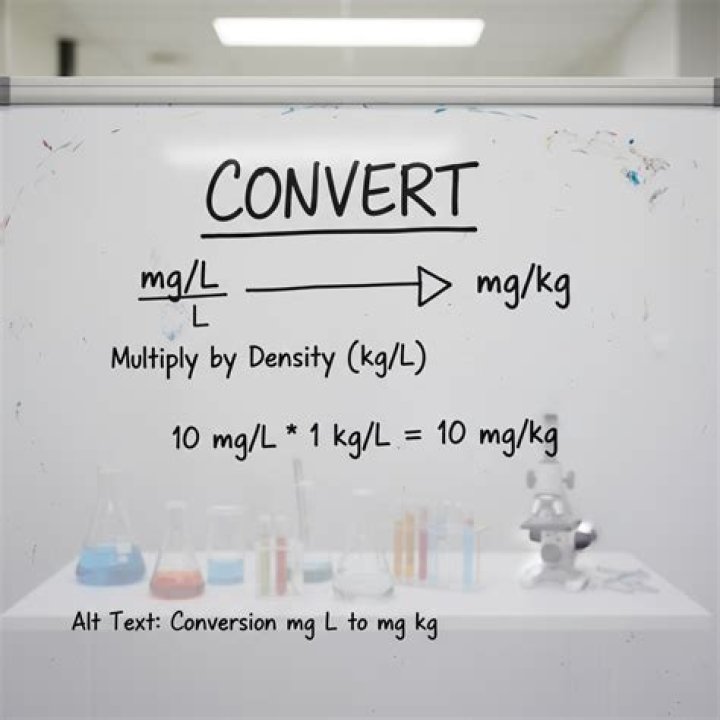 How do you convert mg L to mg kg?