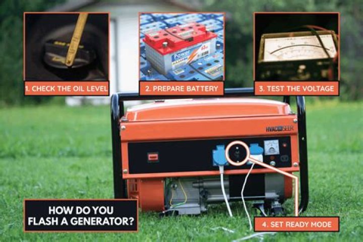 How do you flash a generator to a car battery?