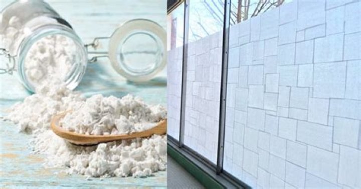 How do you frost glass with cornstarch?