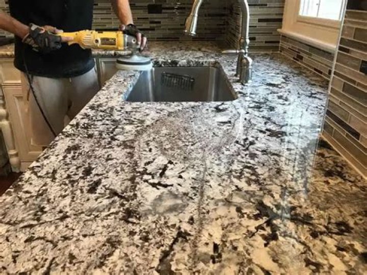 How do you repair a chip in a granite countertop?