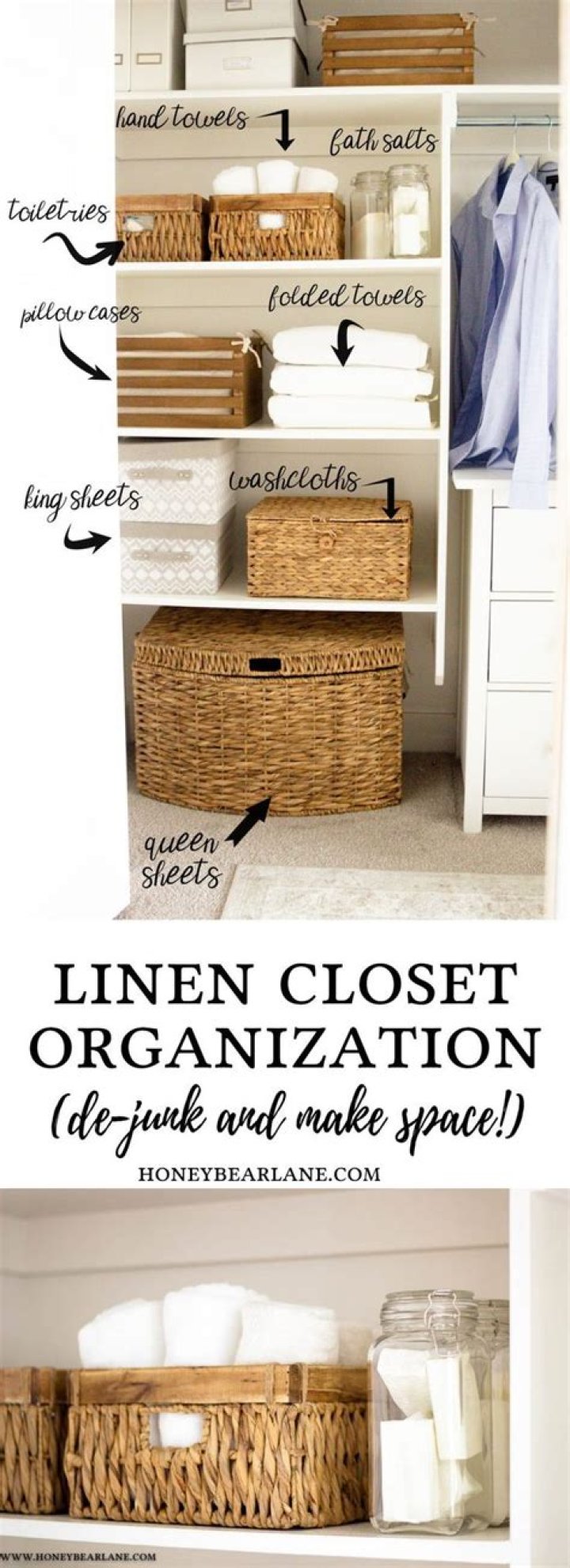 How does Marie Kondo organize linen closet?