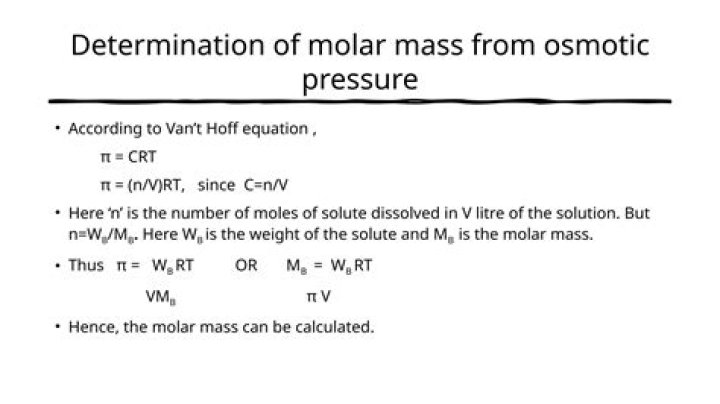 How does molar mass affect osmotic pressure?