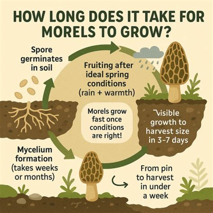 How long does it take to grow morels?