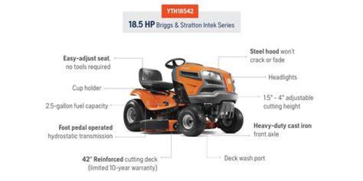 How much does a Husqvarna riding lawn mower weigh?