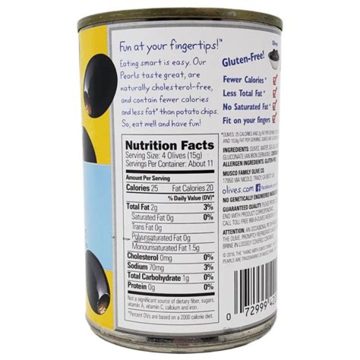 How much sodium is in a can of black olives?