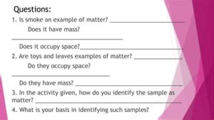 Is smoke an example of matter?