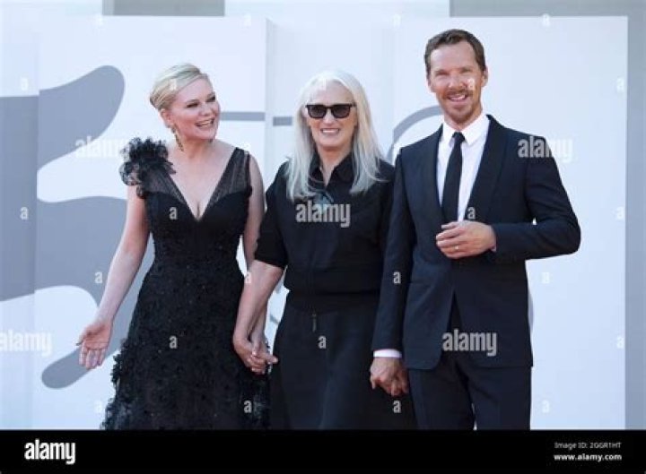 Jane Campion, Benedict Cumberbatch and Kirsten Dunst attend the red carpet of the movie 'The Power of the Dog' during the 78th Venice International Film Festival
