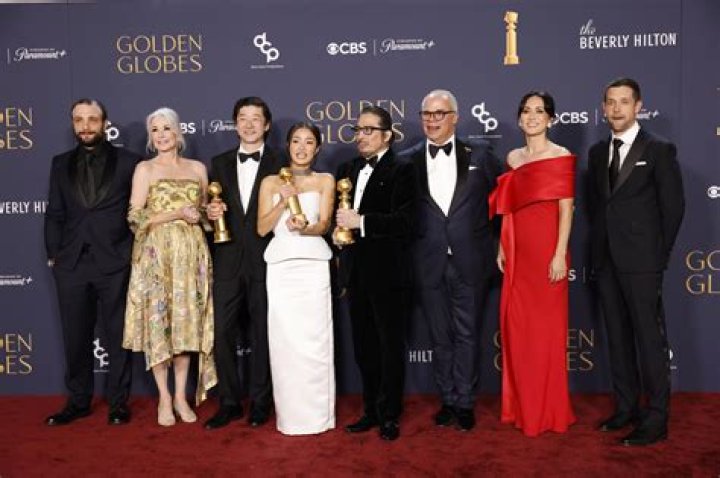 
Jennifer Coolidge Gets Bleeped, Standing Ovation and Brings Mike White to Tears at Golden Globes 