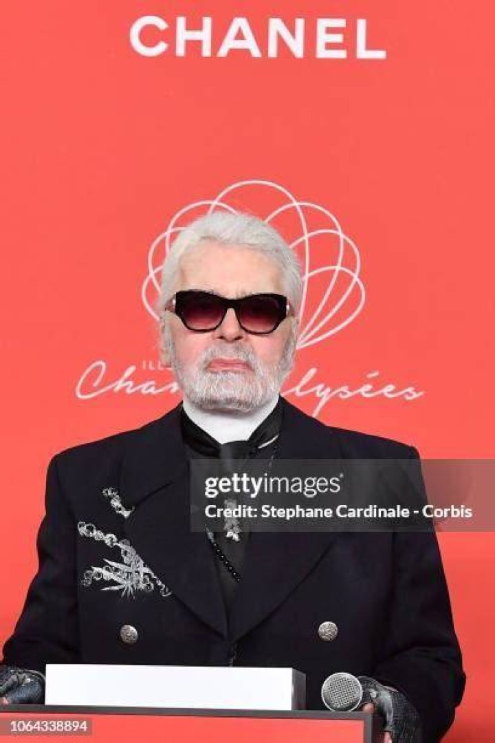 Karl Lagerfeld attends the Christmas Lights Launch on The Champs-Élysées