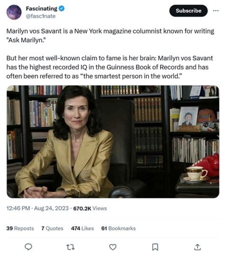 Marilyn Vos Savant - Age, Family, Bio
