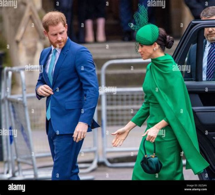 Prince Harry and Meghan, Duchess of Sussex leave the Old Vic Bristol