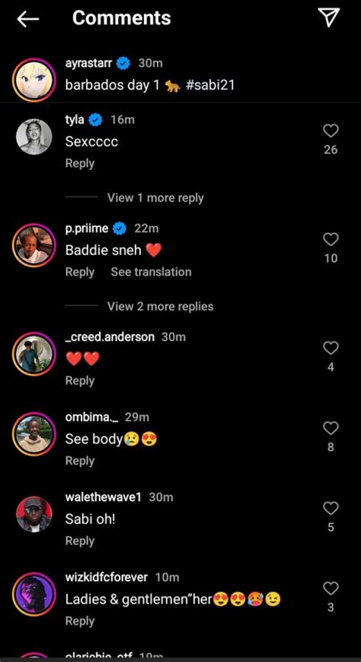 
Reactions As Singer Ayra Starr Shares New Photos Of Herself On Instagram 