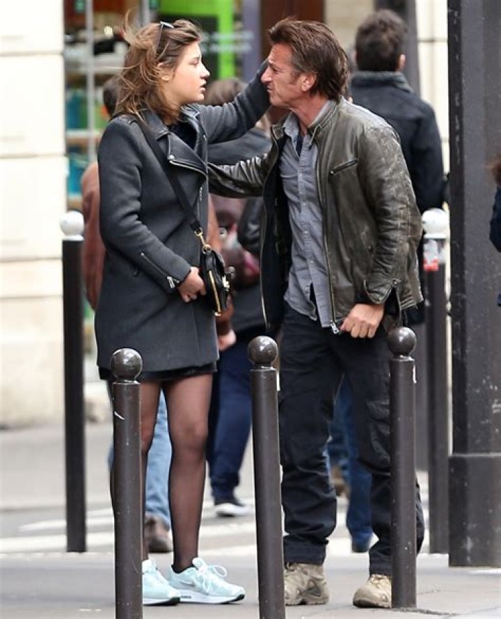 Sean Penn went in for a kiss after lunch with Adele Exarchopoulos in Paris