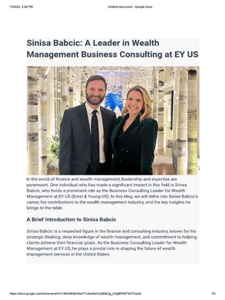 Sinisa Babcic Bio (Wiki) 