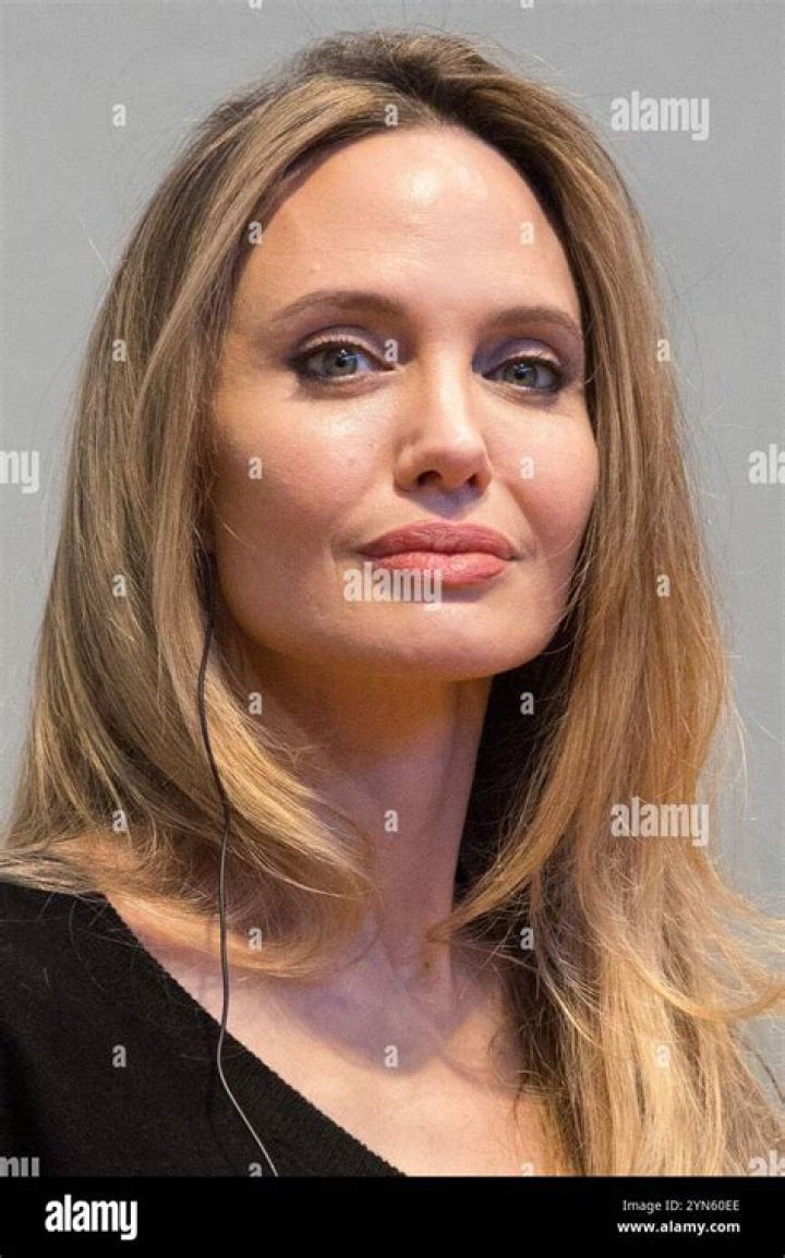 The American Actress Angelina Jolie spotted in the city of love and heads to a restaurant via a taxi boat in Venice.