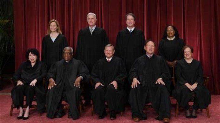 The Justices of the US Supreme Court sit for their Official Photo