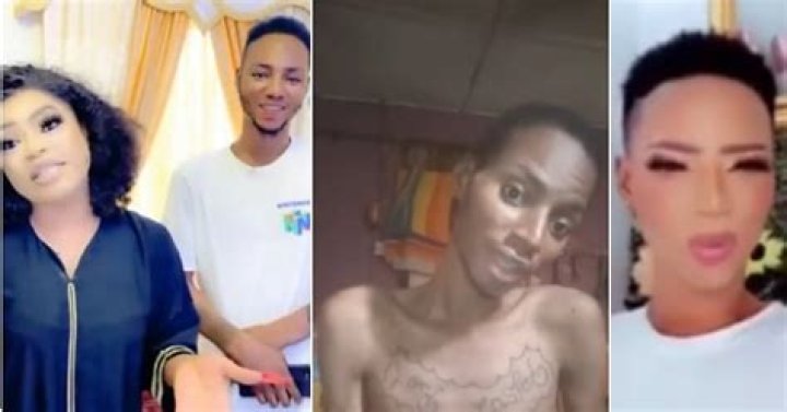 
The man who tattooed Bobrisky’s photo on his body falls sick and has called on Bobrisky for help 