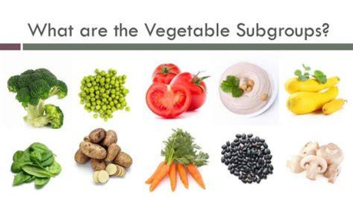 What are the 5 vegetables subgroups?