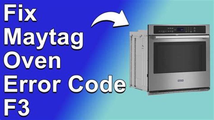 What does f9 mean on a Maytag stove?