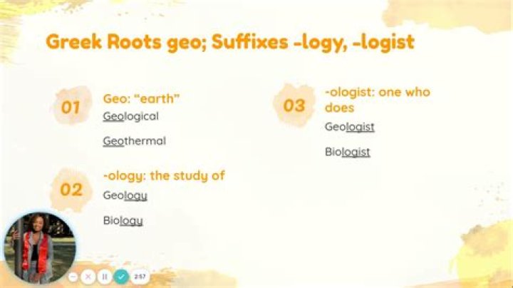 What does the Greek root word logy mean?