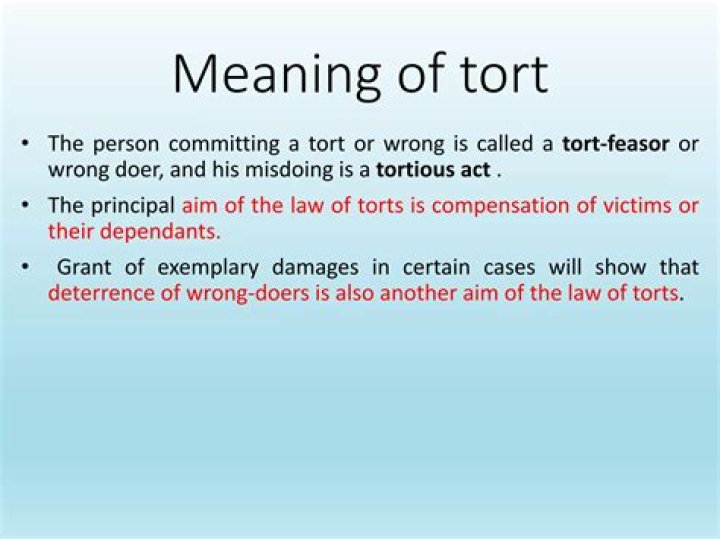 What does tort mean in rabbits?