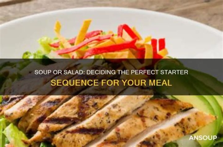 What goes first soup or salad?