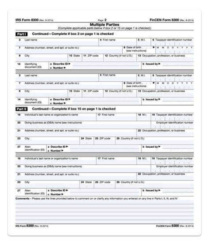 What happens if a Form 8300 is filed on you?