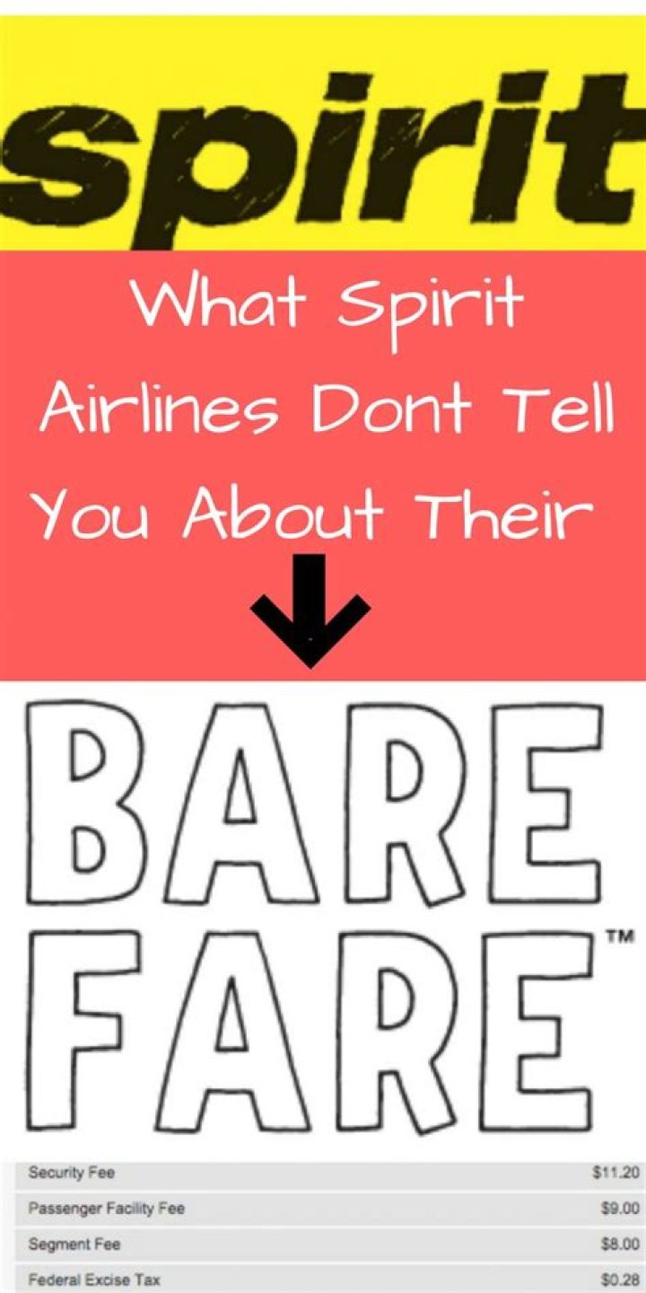 What is bare fare with Spirit Airlines?