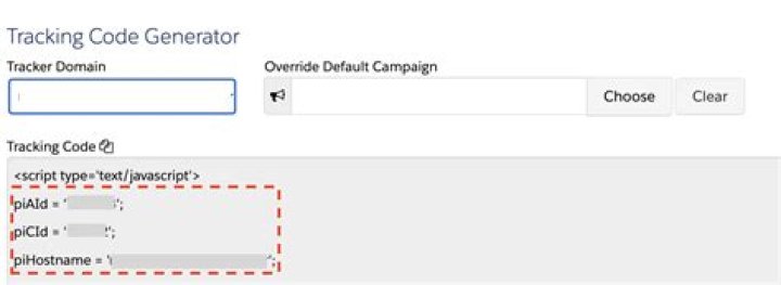 What is pardot tracking code?