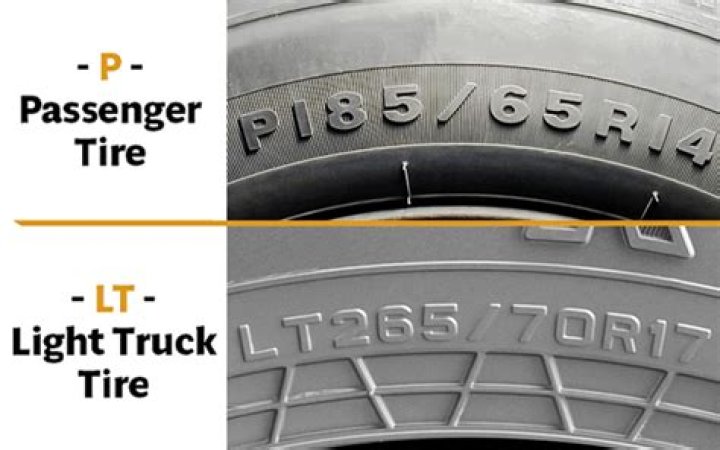 What is the difference between P and LT rating on tires?