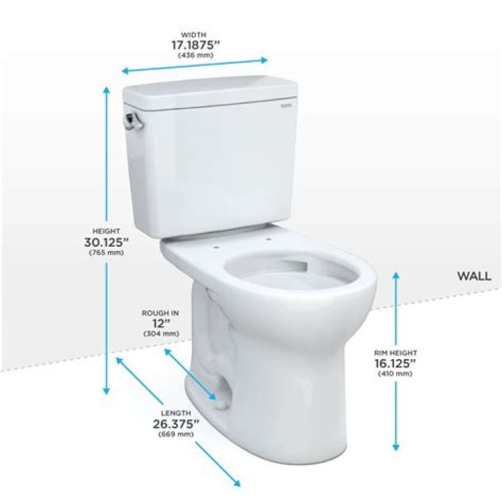 What is the standard size of a toilet tank?
