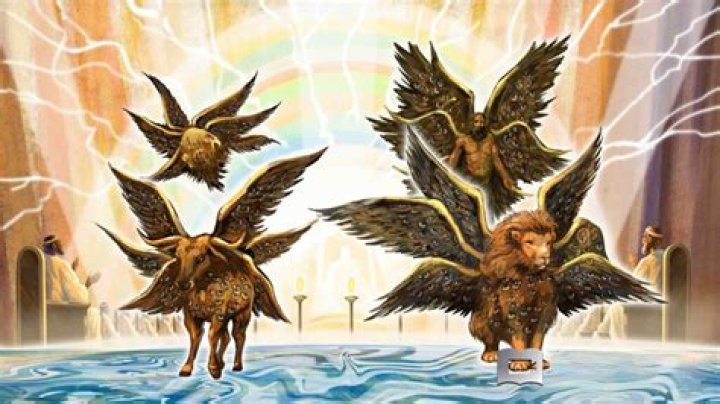 Who are the four living creatures in Revelation?