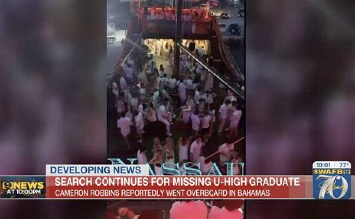 
Who is Cameron Robbins, Louisiana graduate missing after dare on Bahamas sunset cruise? 
