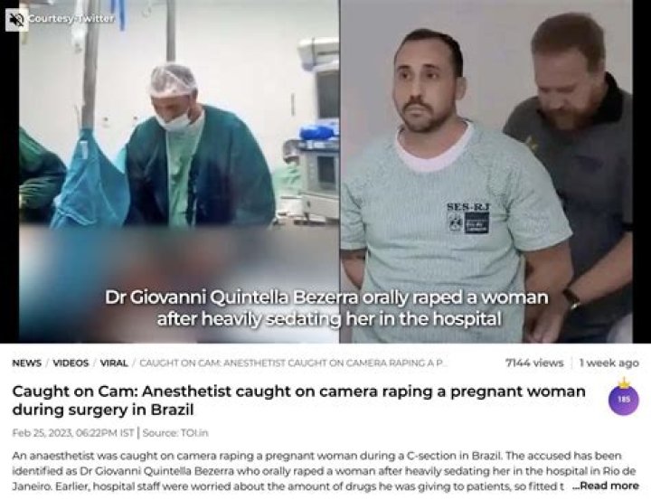 Who Is Dr Giovanni Quintella Bezerra? Anesthesiologist Caught On Hidden Camera Raping Pregnant Woman