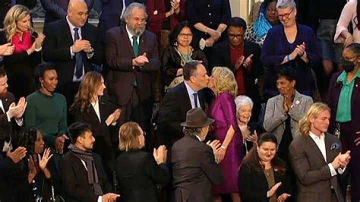 Why did Jill Biden kiss Kamala Harris husband, Doug Emhoff?